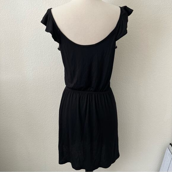 Matty M little black tank dress LBD ruffle sleeve - Picture 4 of 6